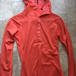 Nike Orange Lightweight Hoodie